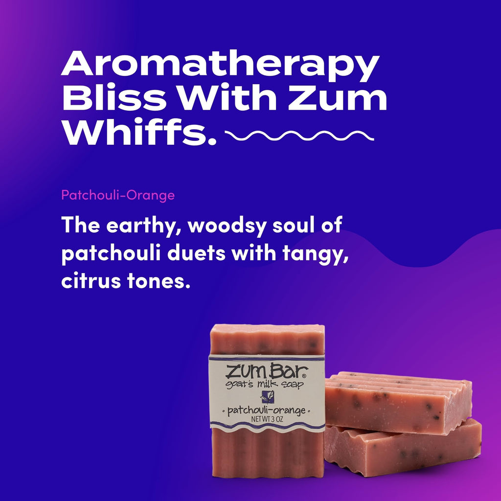 Indigo Wild Zum Goat's Milk Soap Bar – Patchouli-Orange, 3 oz, 6-Pack | Handcrafted with Plant Oils & Goat Milk