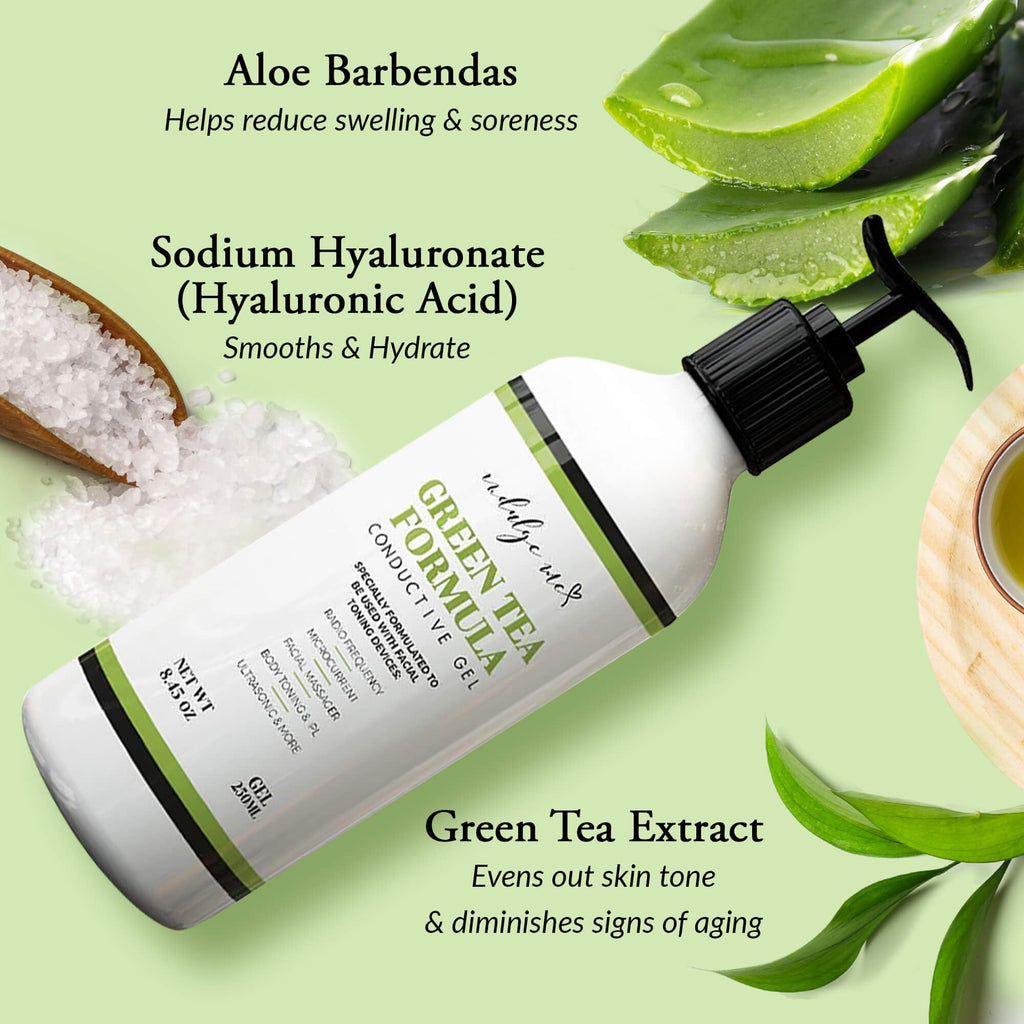 IndulgeMe Facial Conductive Gel for Microcurrent Devices – Korean Green Tea, Aloe & Hyaluronic Acid