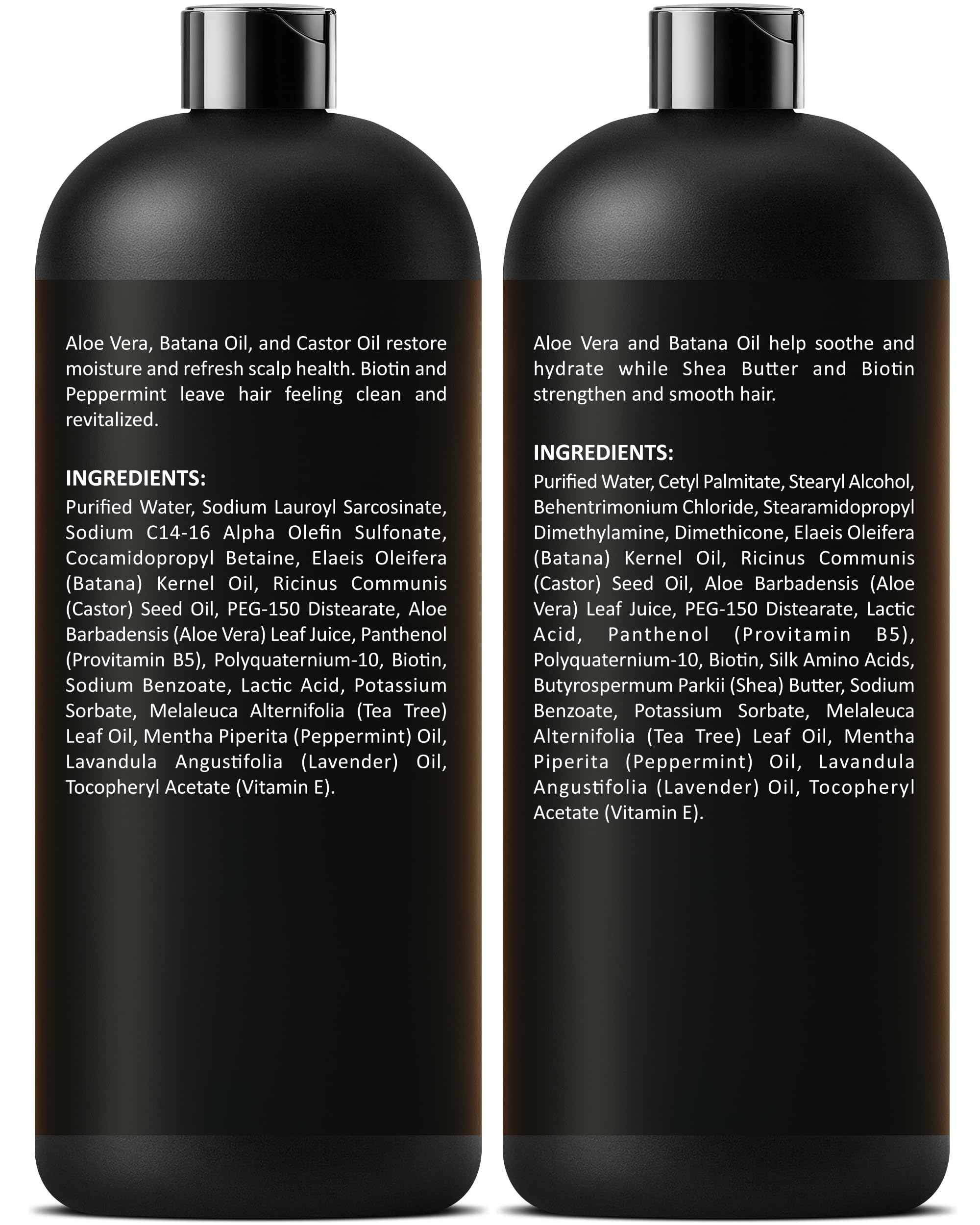 INFINA ESSENTIALS Aloe Vera Shampoo & Conditioner Set – Hydrating, Soothing Hair Care with Batana Oil | 16 fl oz Each