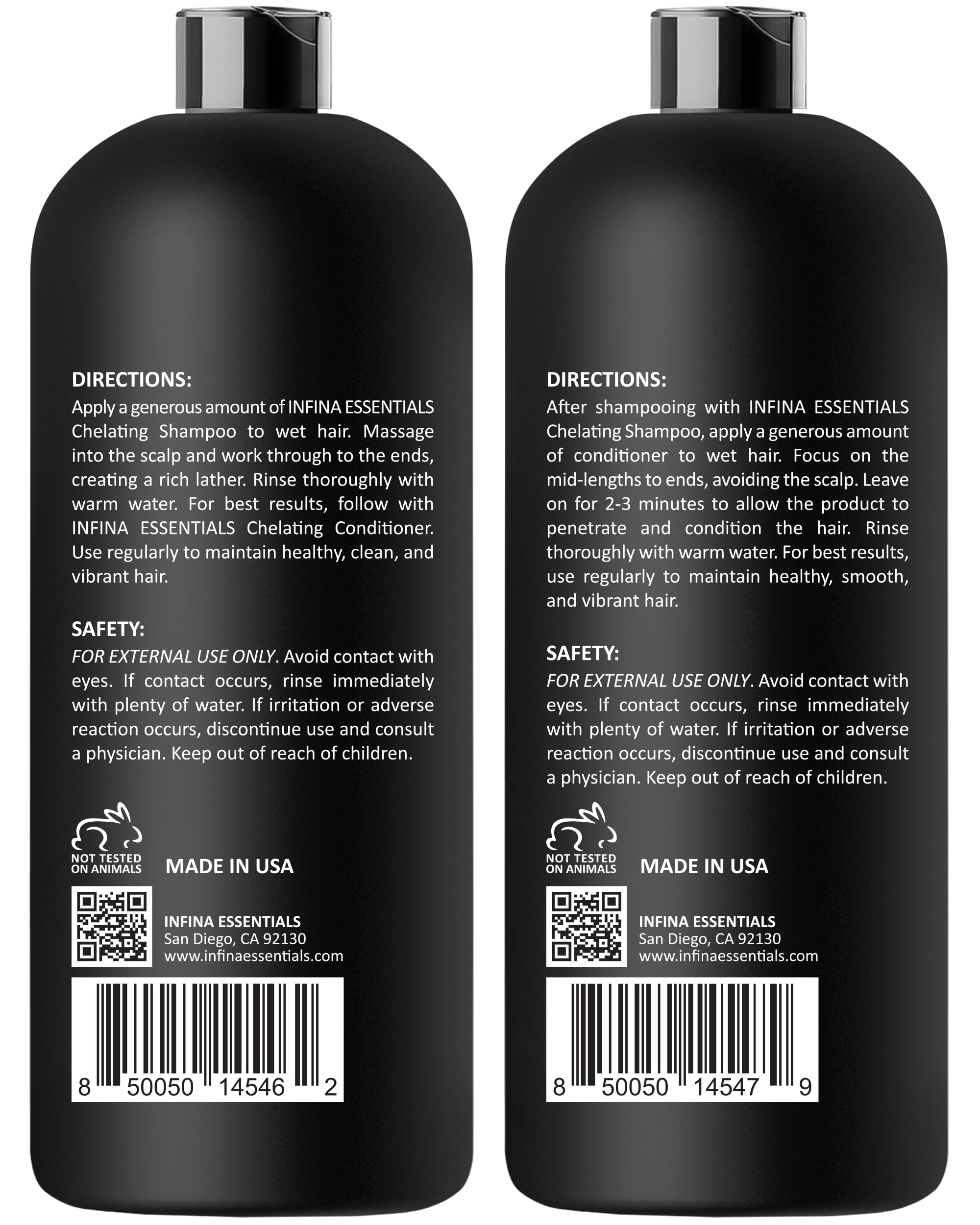 INFINA ESSENTIALS Chelating Hard Water Shampoo & Conditioner Set with Chelactik-3