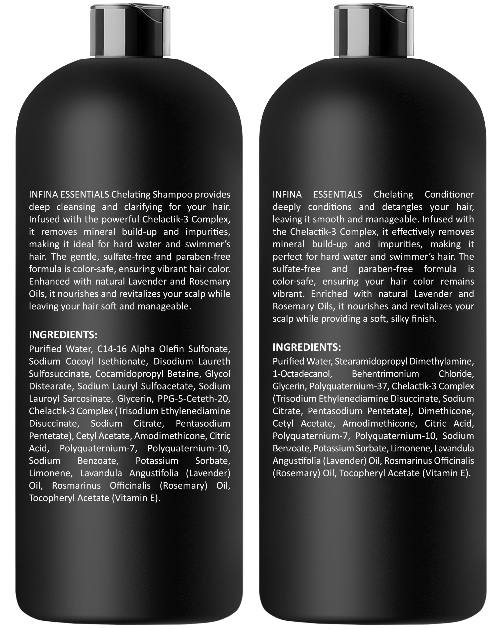 INFINA ESSENTIALS Chelating Hard Water Shampoo & Conditioner Set with Chelactik-3