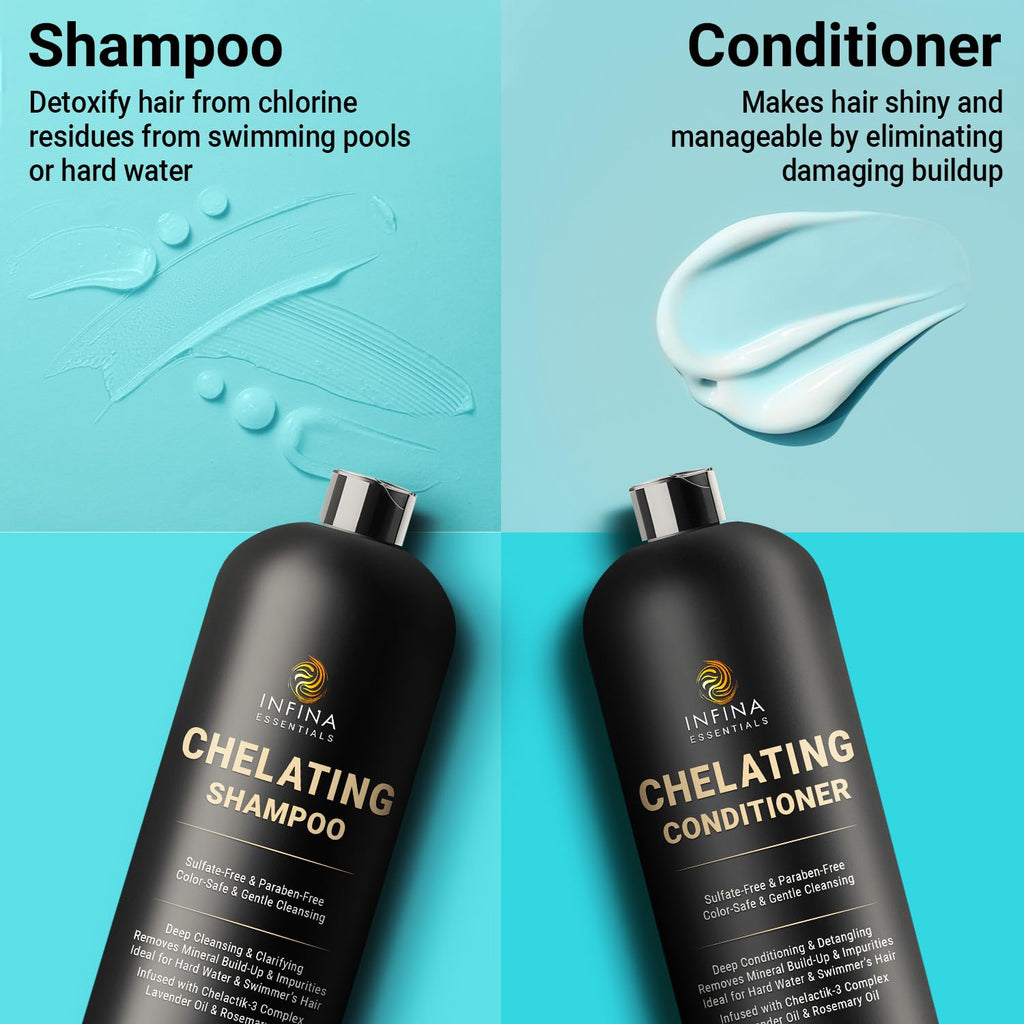 INFINA ESSENTIALS Chelating Hard Water Shampoo & Conditioner Set with Chelactik-3