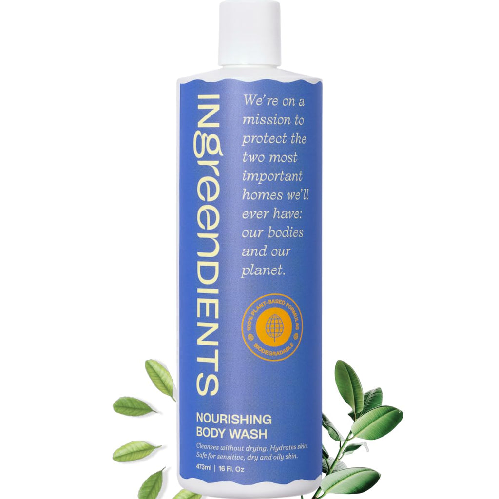 Ingreendients Moisturizing Body Wash for Sensitive & Dry Skin — pH Balanced, Vegan, Sulfate-Free, 16 FL. OZ