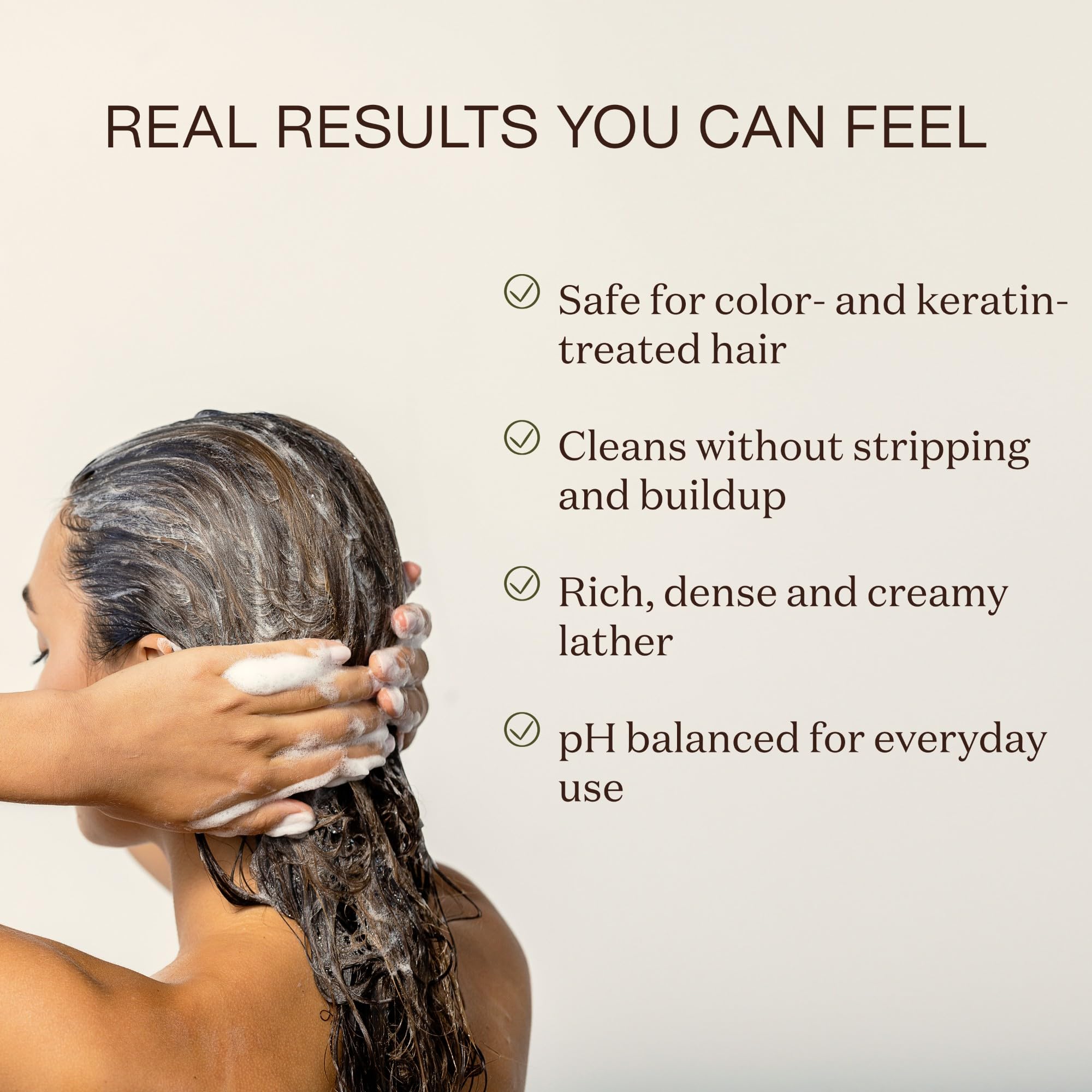 Ingreendients Natural Shampoo — Sulfate Free, Color Safe, Organic Plant-Derived Formula