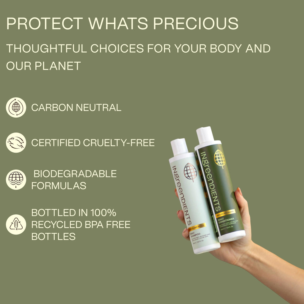 Ingreendients Vegan Shampoo & Conditioner – Non-Toxic, Color Safe, pH Balanced