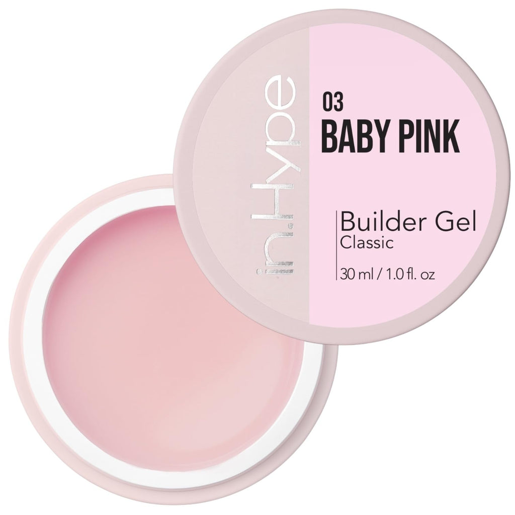 IN.HYPE UV/LED Hard Builder Gel – Nail Extensions & Strengthening (Baby Pink #3)