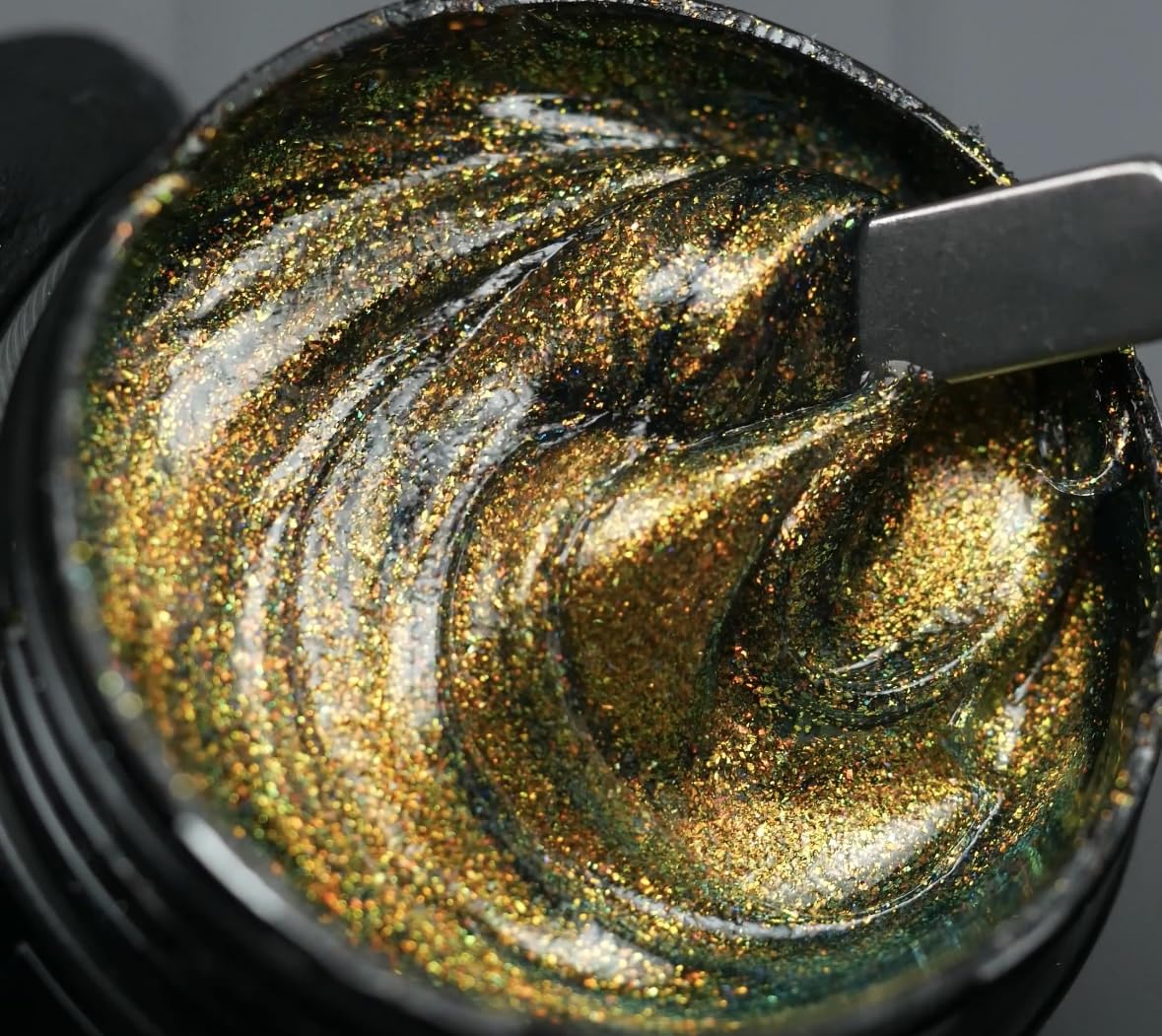 IN.HYPE Hard Builder Gel - Nail Overlays & Extensions with Mermaid Chameleon Sparkle