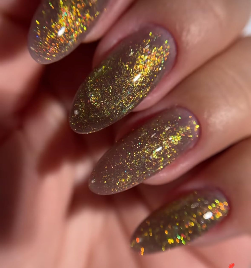 IN.HYPE Hard Builder Gel - Nail Overlays & Extensions with Mermaid Chameleon Sparkle