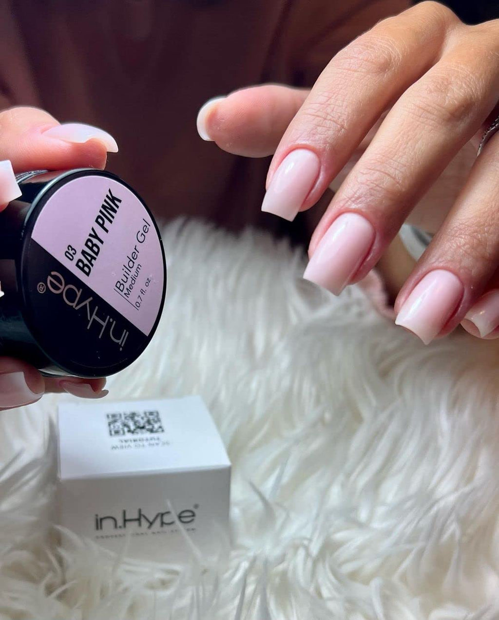 IN.HYPE UV/LED Hard Builder Gel – Nail Extensions & Strengthening (Baby Pink #3)
