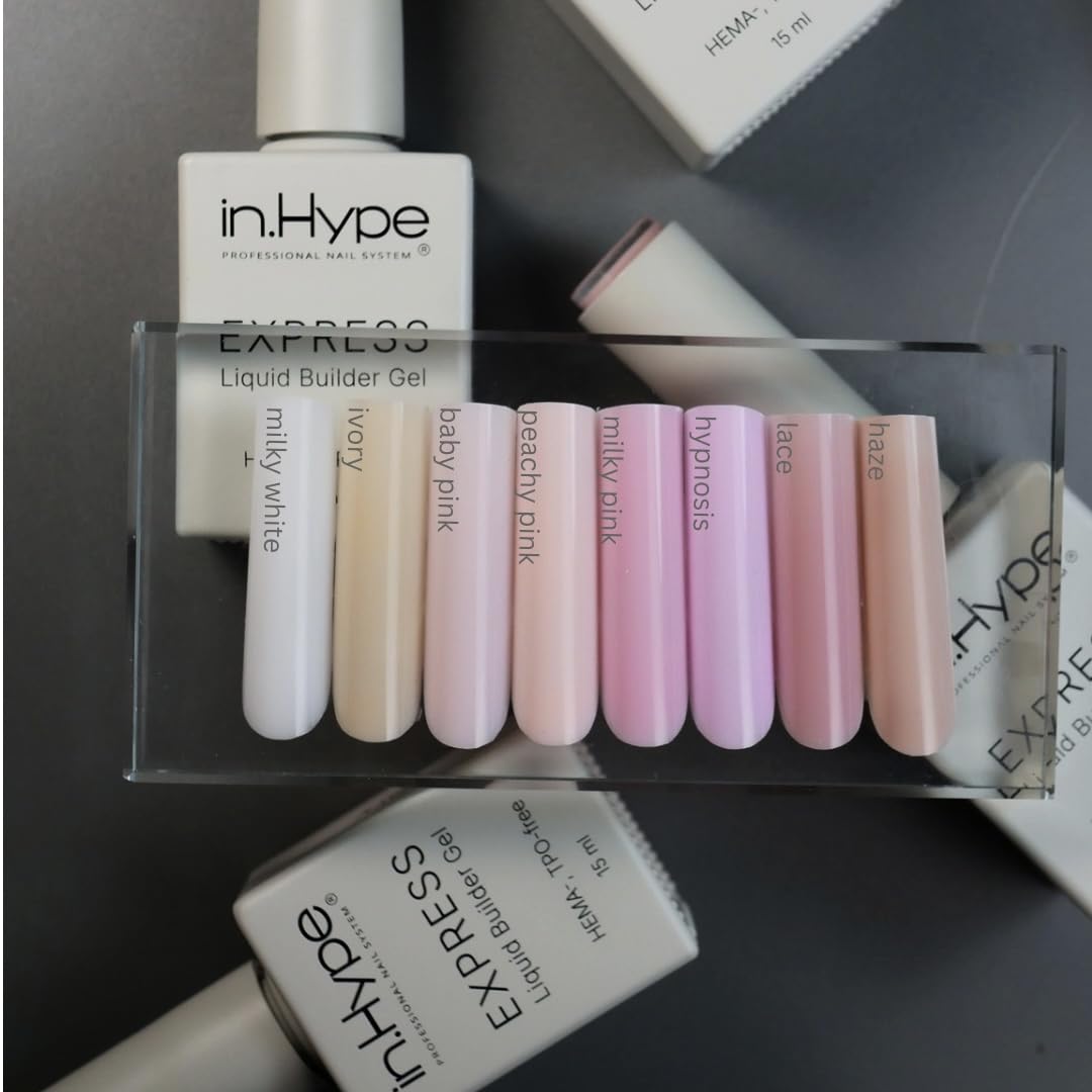 IN.HYPE Structure/Liquid Builder Gel (BIAB) – Peachy Pink Nail Strengthening & Overlays