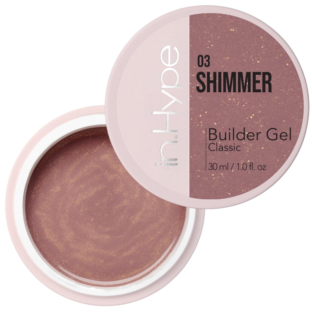IN.HYPE UV/LED Camouflage Builder Gel – Shimmer Nude for Nail Extensions & Strengthening