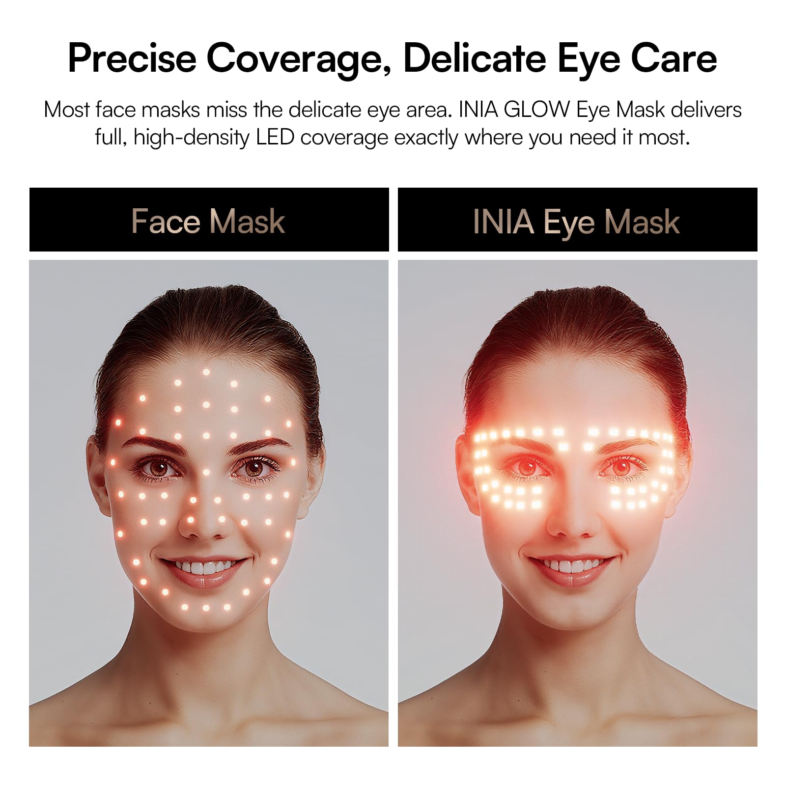 INIA Red Light Therapy Eye Mask – Targeted Under-Eye Rejuvenation