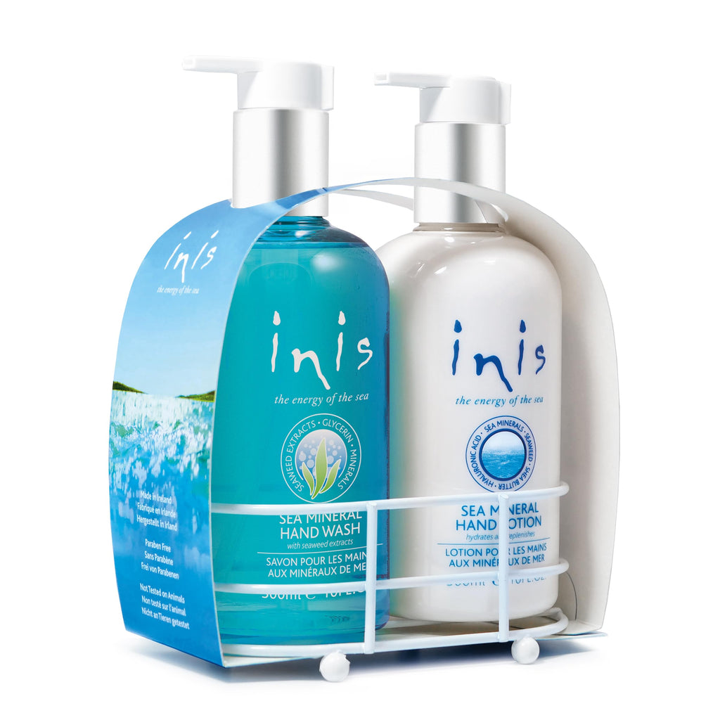 Inis Energy of the Sea Hand Wash & Hand Lotion Caddy – Ocean Fresh Set