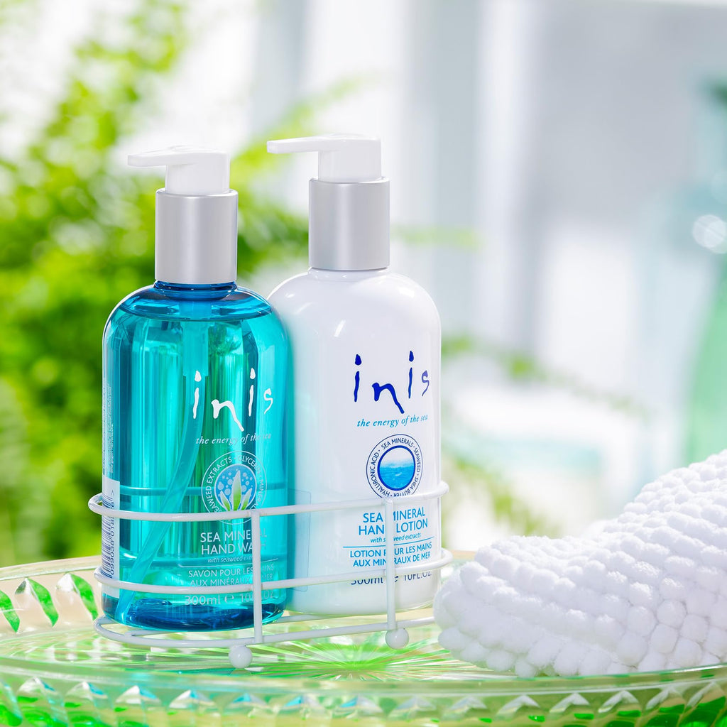 Inis Energy of the Sea Hand Wash & Hand Lotion Caddy – Ocean Fresh Set