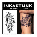 INKARTLINK 2 Sheets Extra Large Semi-Permanent Tattoos – Blooming Cascade, Waterproof & Realistic