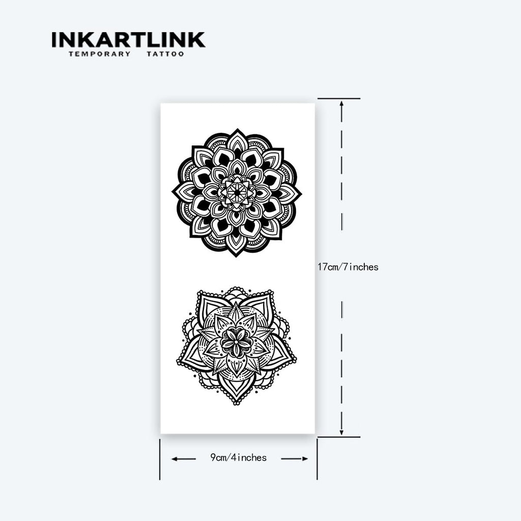 INKARTLINK Tattoo Tech – 2 Sheets Extra-Large Semi-Permanent Tattoos (No Adhesive, Waterproof, Realistic Look)