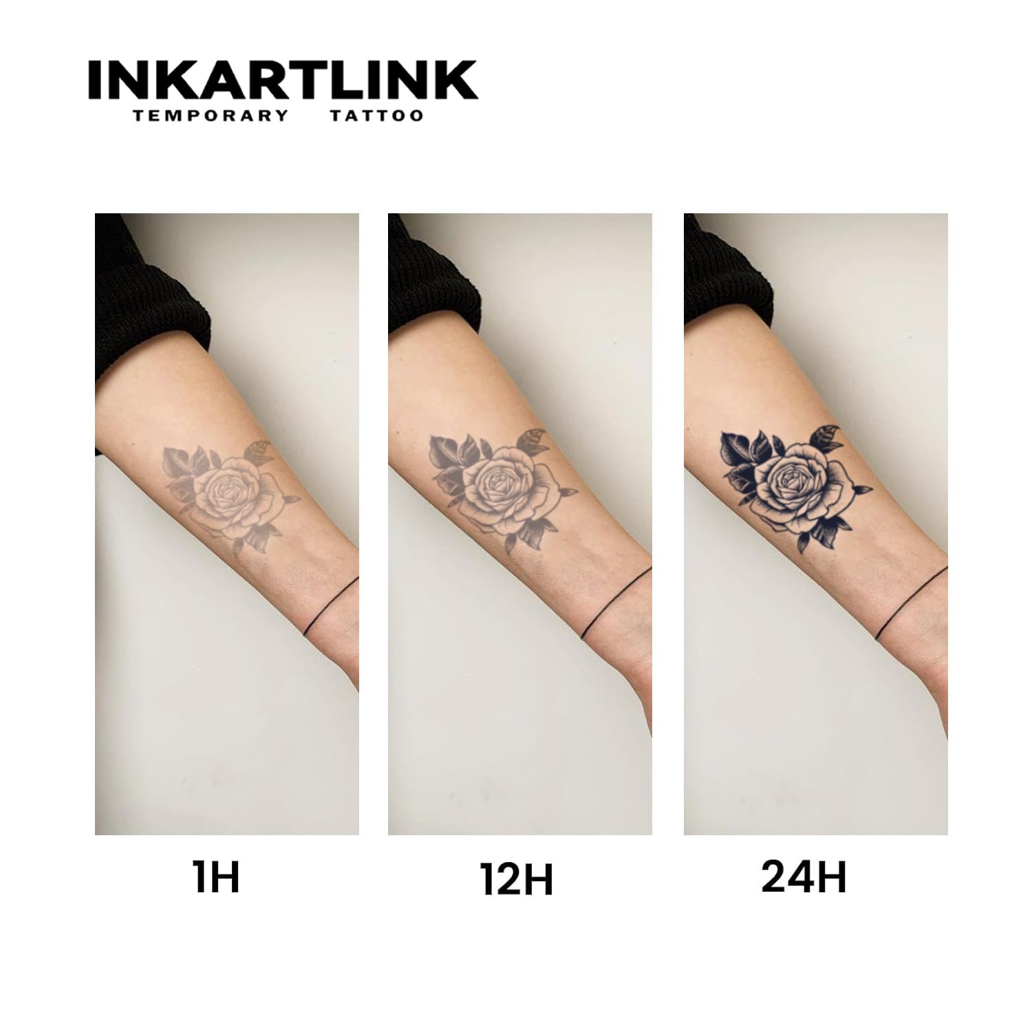 INKARTLINK 2 Sheets Extra Large Semi-Permanent Tattoos Butterfly Dreams