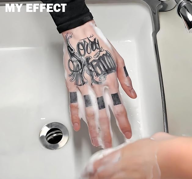 INKARTLINK 2 Sheets Extra Large Semi-Permanent Tattoos – Blooming Cascade, Waterproof & Realistic