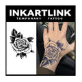 INKARTLINK Tattoo Tech – Large Semi-Permanent Flower Design Tattoos (1–2 Weeks, Waterproof)