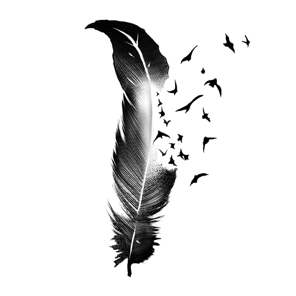 INKARTLINK Tattoo Tech: 3 Sheets Small Semi-Permanent Tattoos | Realistic, Waterproof, No Adhesive