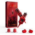 INKin 7RL EL Diablo Tattoo Cartridges – 12 Round Liner 0.35mm, 13mm Extended Tip, Silicone Grip