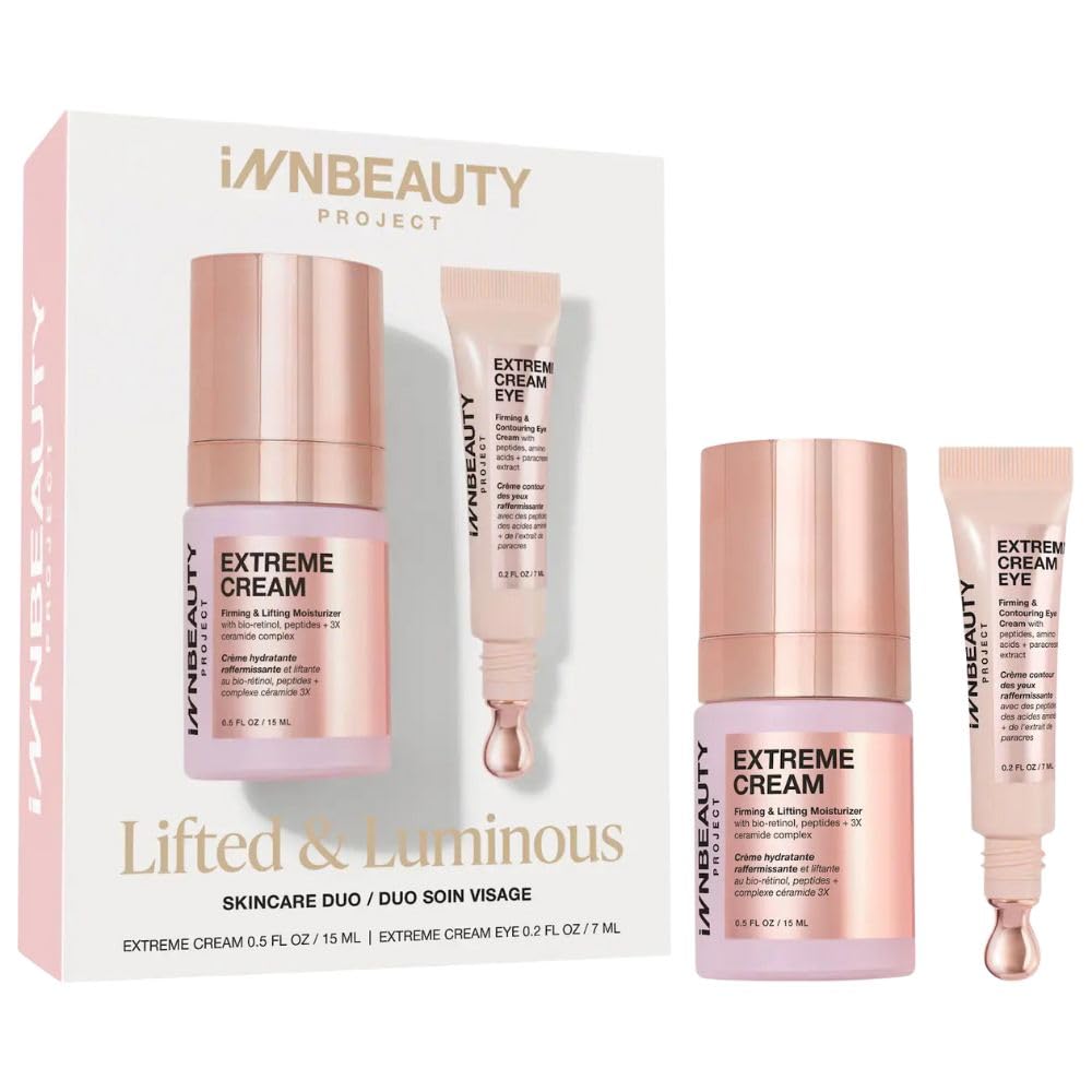 Innbeauty Project Lifted & Luminous Travel Skincare Gift Set – Extreme Cream + Extreme Cream Eye