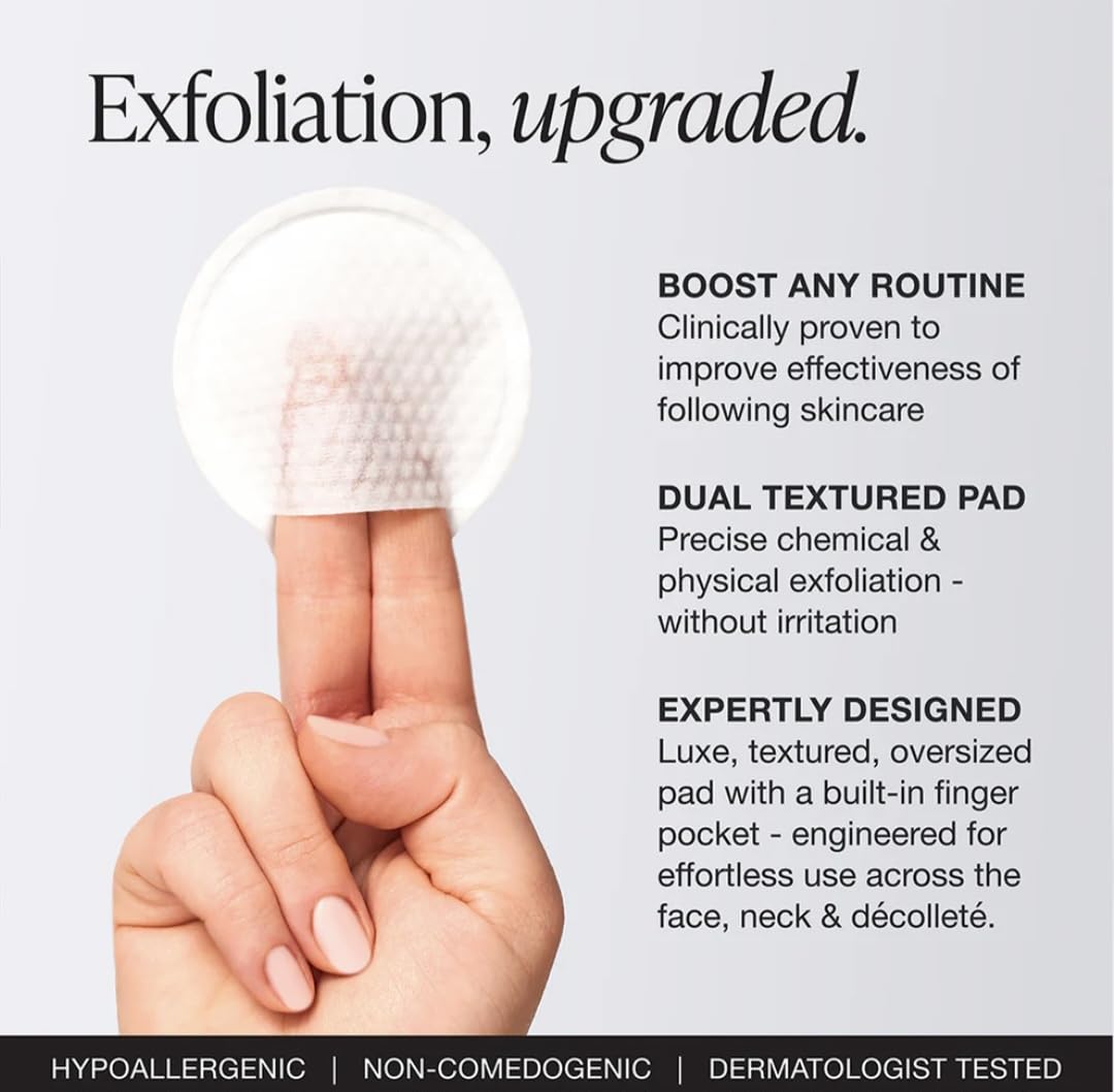 Innbeauty Project Skin Prep Exfoliating Pads — Brightening & Smoothing Toner Pads, Glycolic + Peptides, 45 Pads