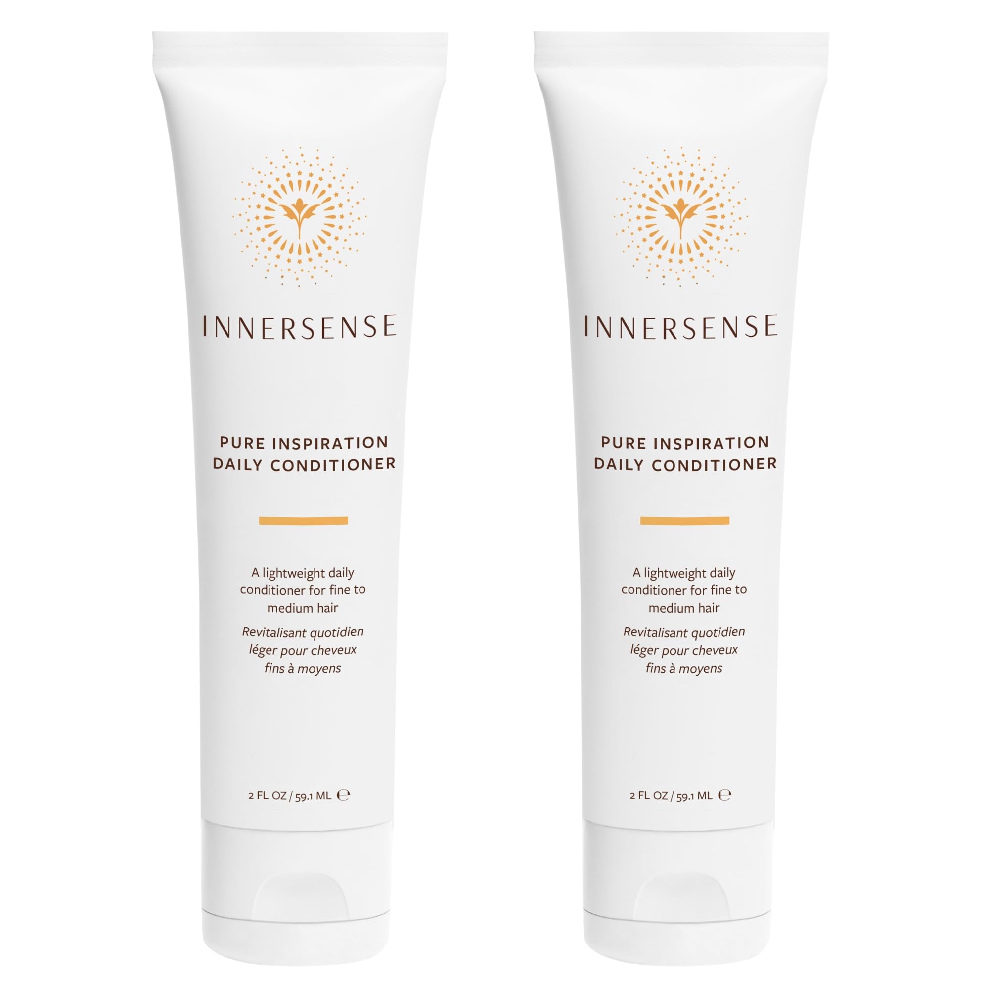 INNERSENSE Organic Daily Conditioner | Lightweight Hydration for Fine Hair | 2 Pack, 2 fl oz