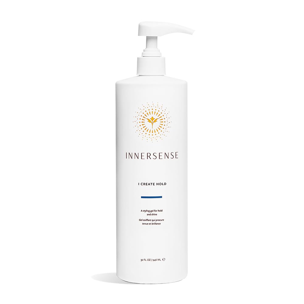 INNERSENSE I Create Hold Styling Gel – Non-Toxic, Cruelty-Free Clean Haircare (32 oz Pump Bottle)