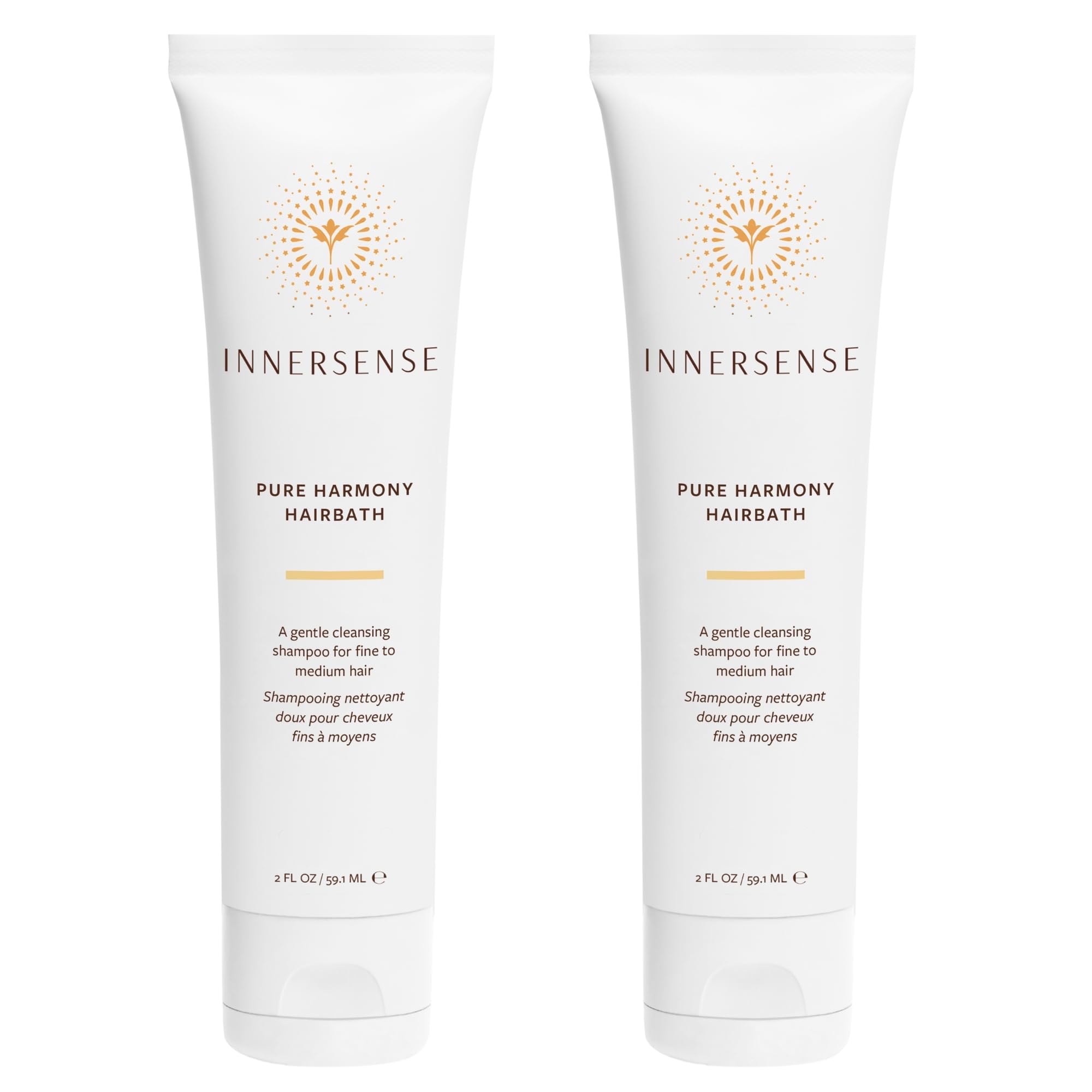 INNERSENSE Organic Beauty Hairbath Shampoo – Purifying Cleanse for Oily Scalp | 2 x 2 oz (59.1 mL) | Non-Toxic, Cruelty-Free
