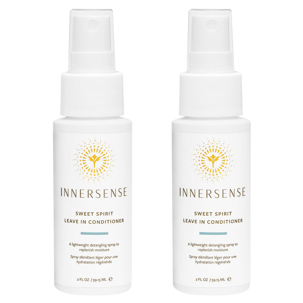INNERSENSE Sweet Spirit Leave-In Conditioner | Lightweight Detangler & Hydration (2 Pack, 2 fl oz each)