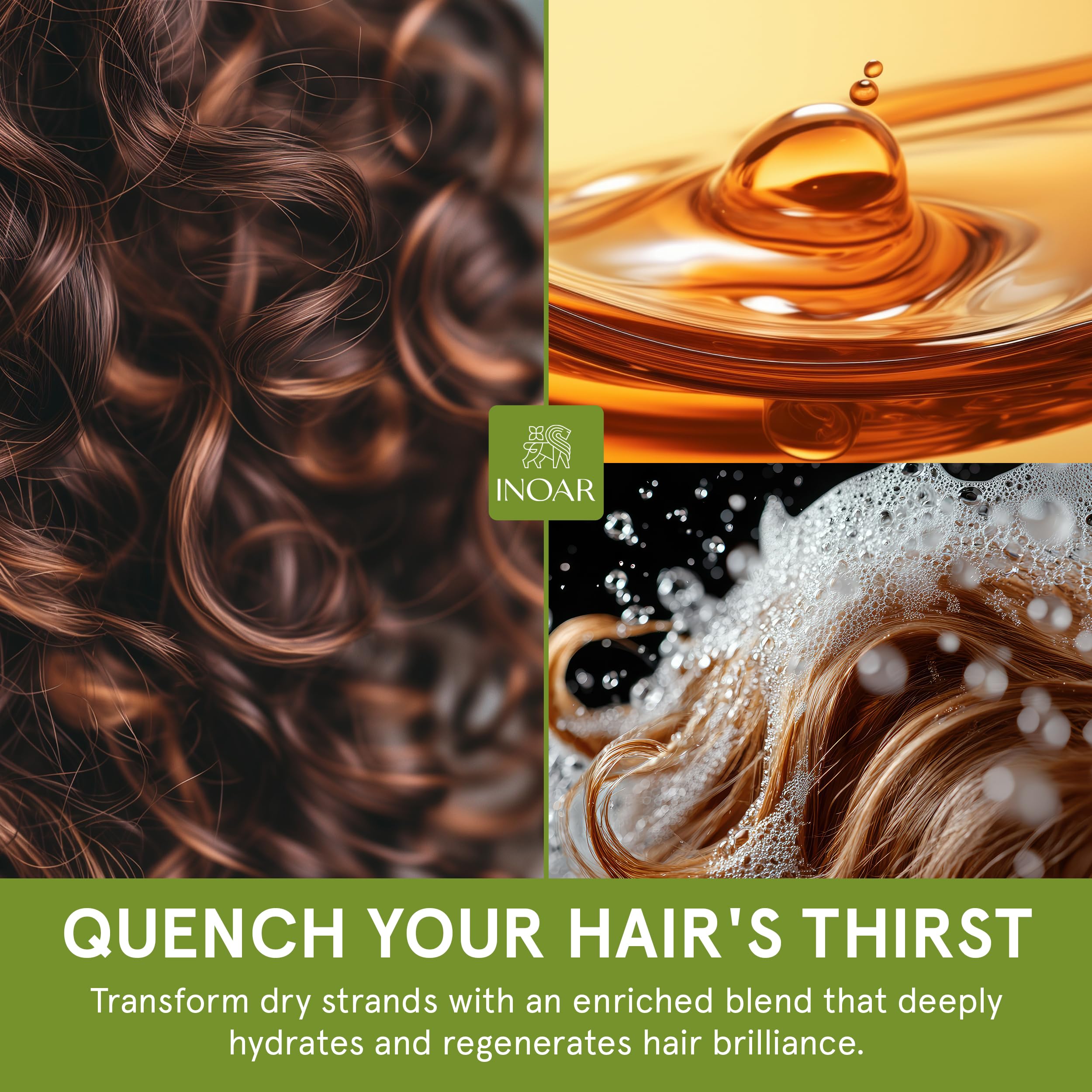 Inoar Blends Shampoo & Conditioner Kit – Vitamin C, Coconut, Avocado & Argan Oils | Deep Hydration & Shine | 16.9 oz Each