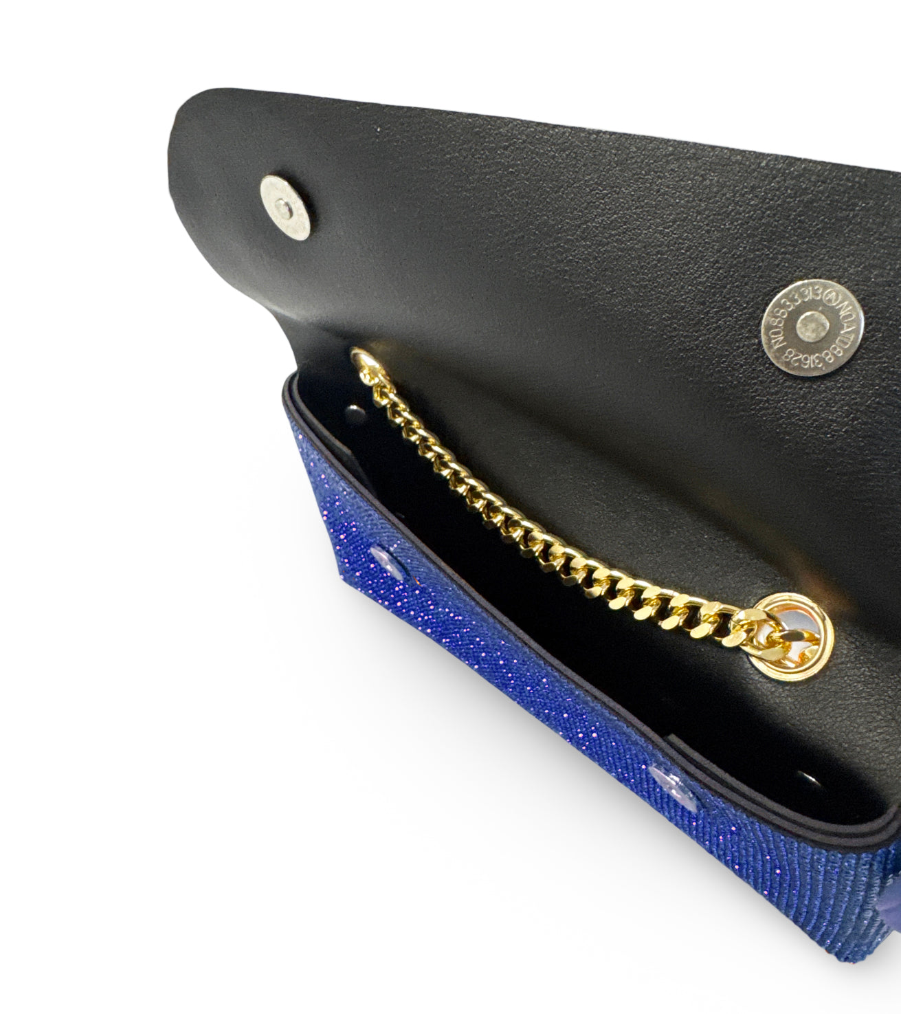 Caprilite Small Crossbody Bag Sparkly Crystal Clutch Fold Handbag Blue