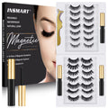 INSMART Magnetic Eyelashes - 14 Pairs, 3 Magnetic Eyeliner Tubes, Reusable