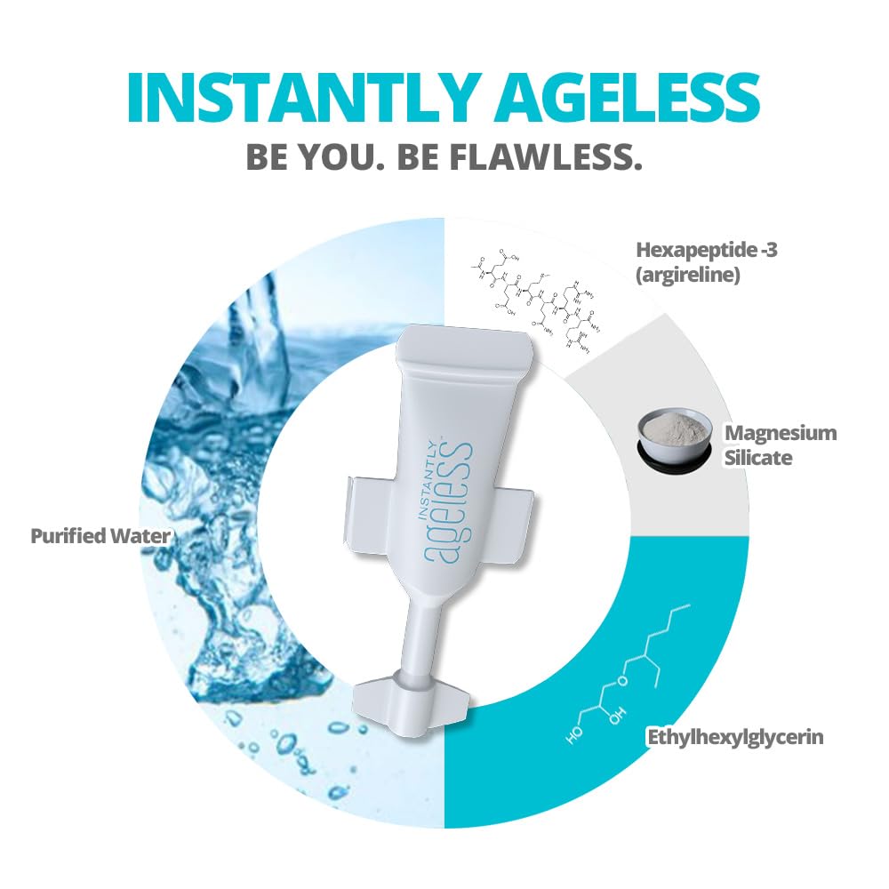 Instantly Ageless - Instant Face Lift Cream for Puffy Eyes, Dark Circles & Wrinkles (15 Vials)