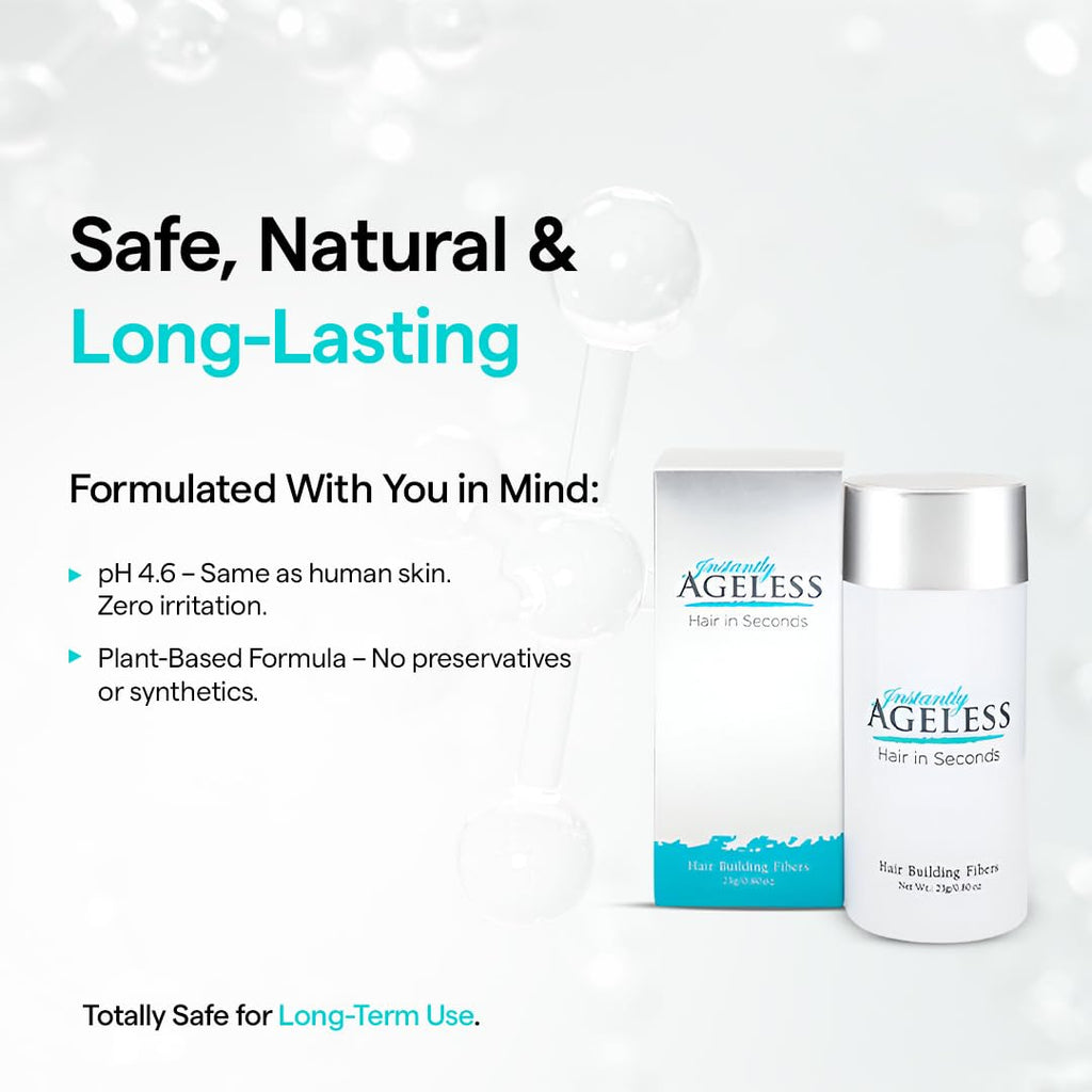 Instantly Ageless Hair in Seconds Hair Building Fibers – Fuller Look for Thinning Hair & Gray Coverage – 0.83 oz (23 g) – Grey