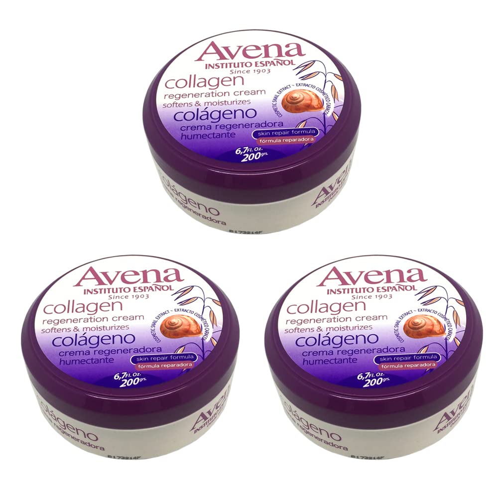Instituto Español Avena Collagen Regenerating Cream – Hydration & Softening, 3-Pack