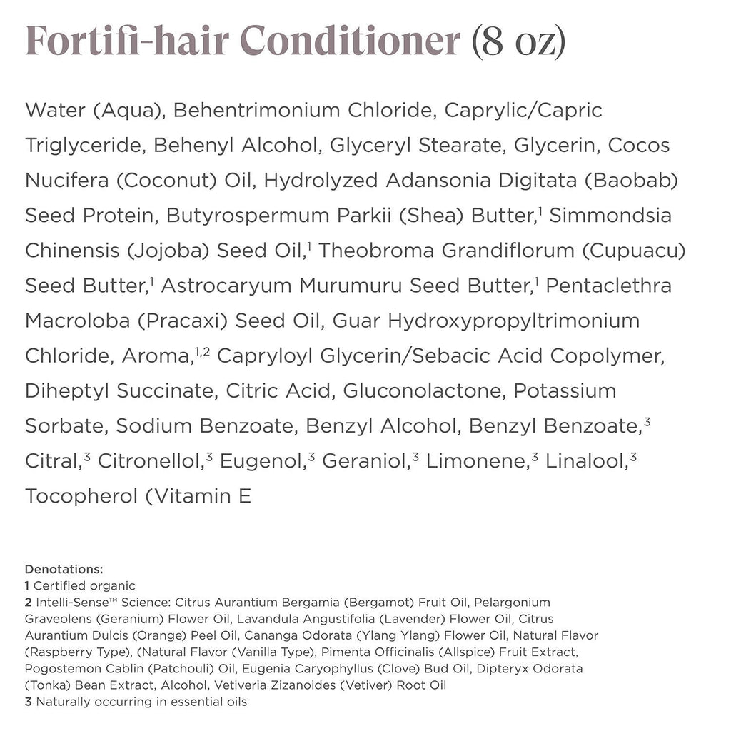 Intelligent Nutrients Fortifi-hair Conditioner – Baobab Protein for Damaged Dry Hair | Silicone & Sulfate-Free, 8 oz