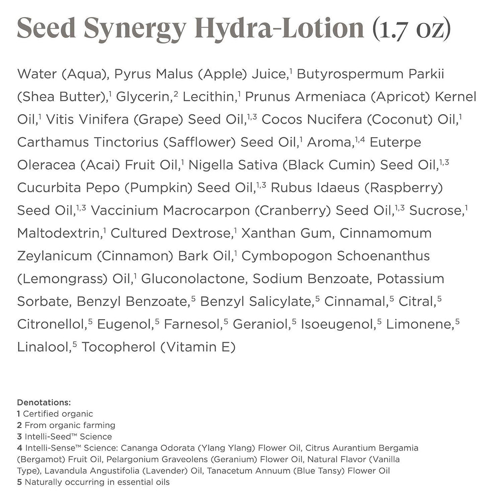 Intelligent Nutrients Seed Synergy Hydra-Lotion — Daily Moisturizer for Dry to Oily Skin (1.7 oz)