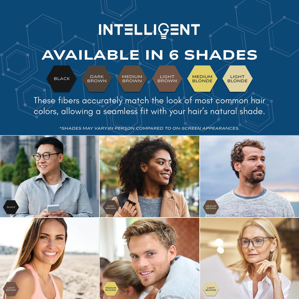 Intelligent Precision Hair-Volumizing Fibers (Medium Blonde) | 27.5g | 6 Shades | Intelligent Shop