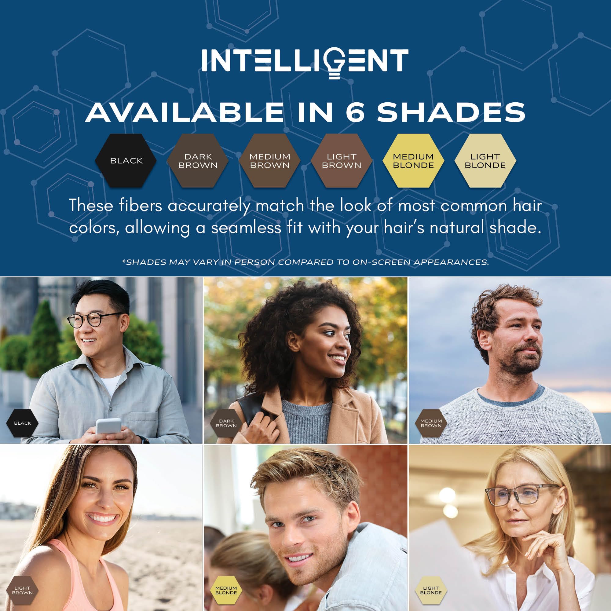 Intelligent Precision Hair-Volumizing Fibers (Medium Blonde) | 27.5g | 6 Shades | Intelligent Shop