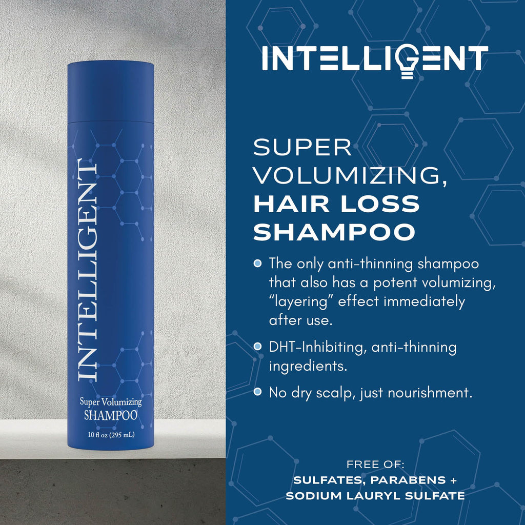 Intelligent Super Volumizing Shampoo – DHT-Inhibiting, Fuller-Looking Hair | 10 fl oz | Intelligent Shop