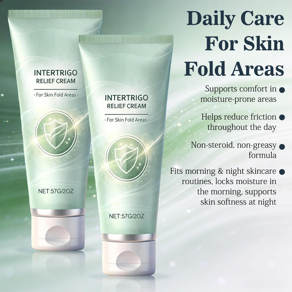 2Pcs Intertrigo Relief Cream – Skin Fold Barrier, Fast-Drying Non-Greasy (2 oz)