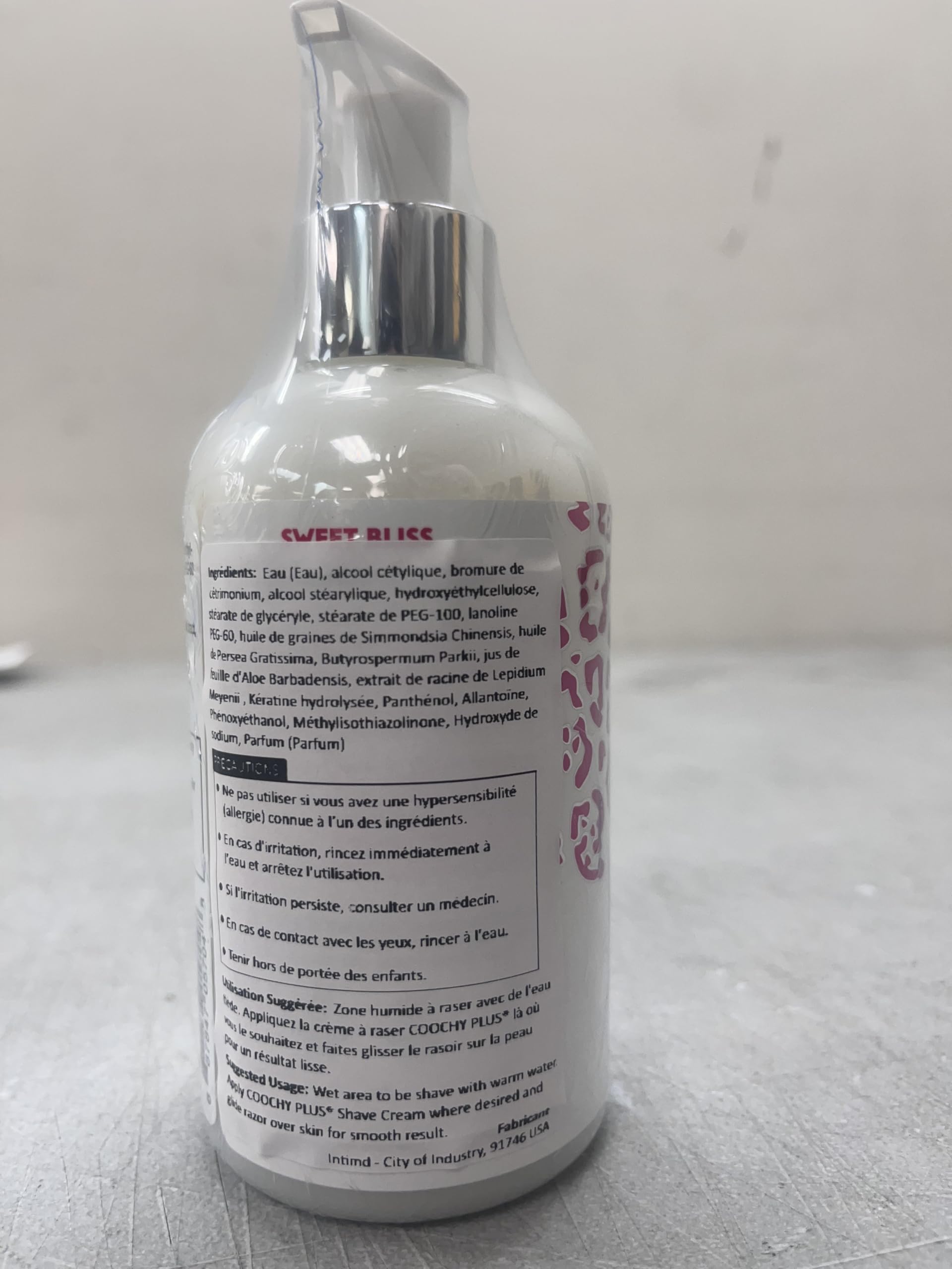 IntiMD Coochy Plus SWEET BLISS Intimate Shaving Cream – Moisturizing+ Formula, Rash-Free, 8.5oz