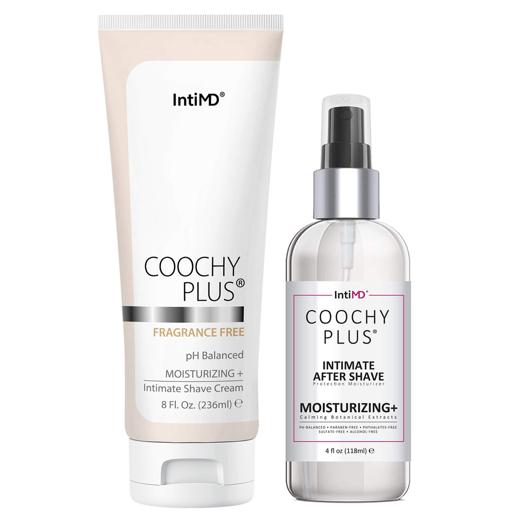 IntiMD Coochy Plus Intimate Shaving Kit – Fragrance-Free, Antioxidant Formula for Razor Burn & Ingrown Hairs