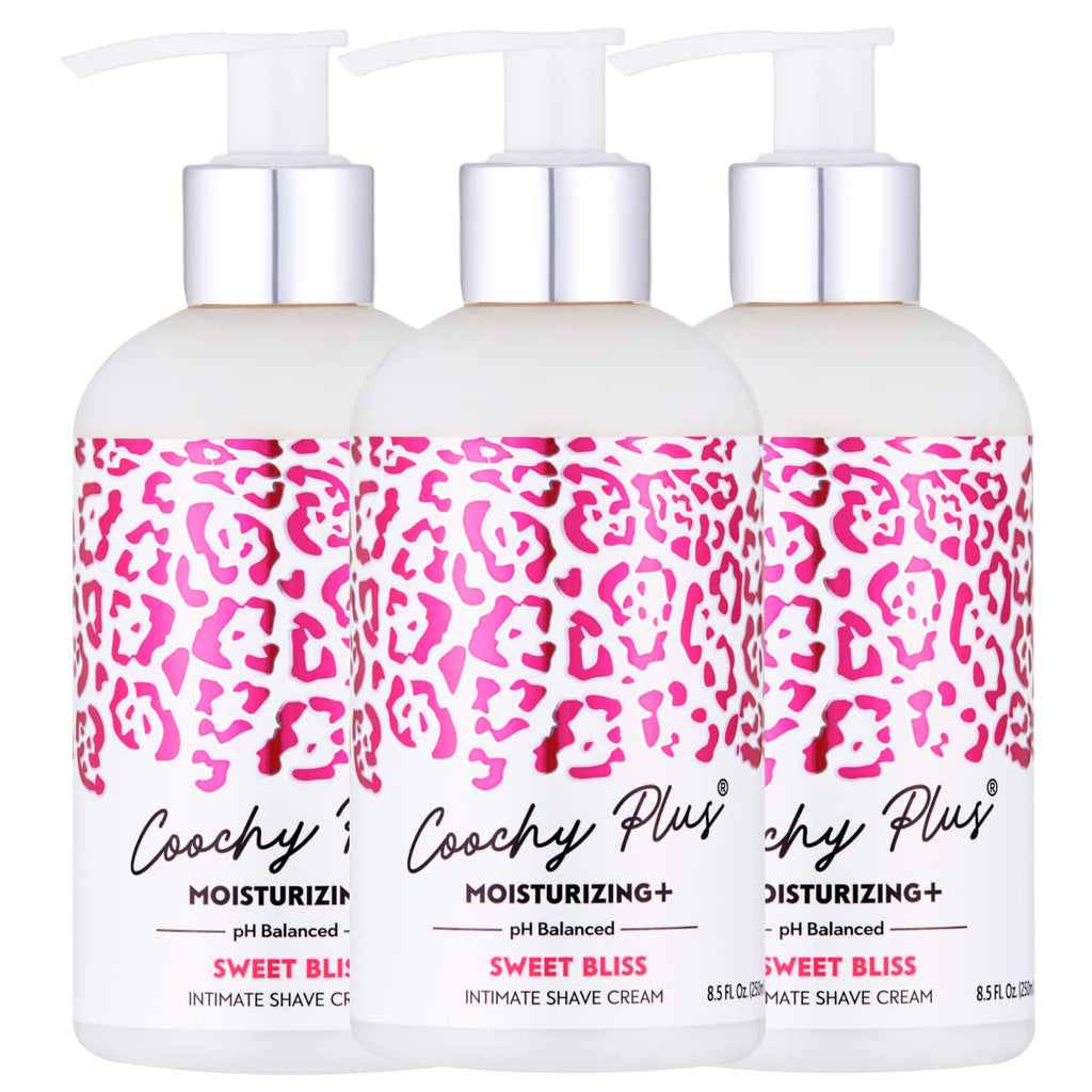 IntiMD Coochy Plus Moisturizing Shaving Cream – Sweet Bliss 3 Pack for Bikini, Pubic & Underarms