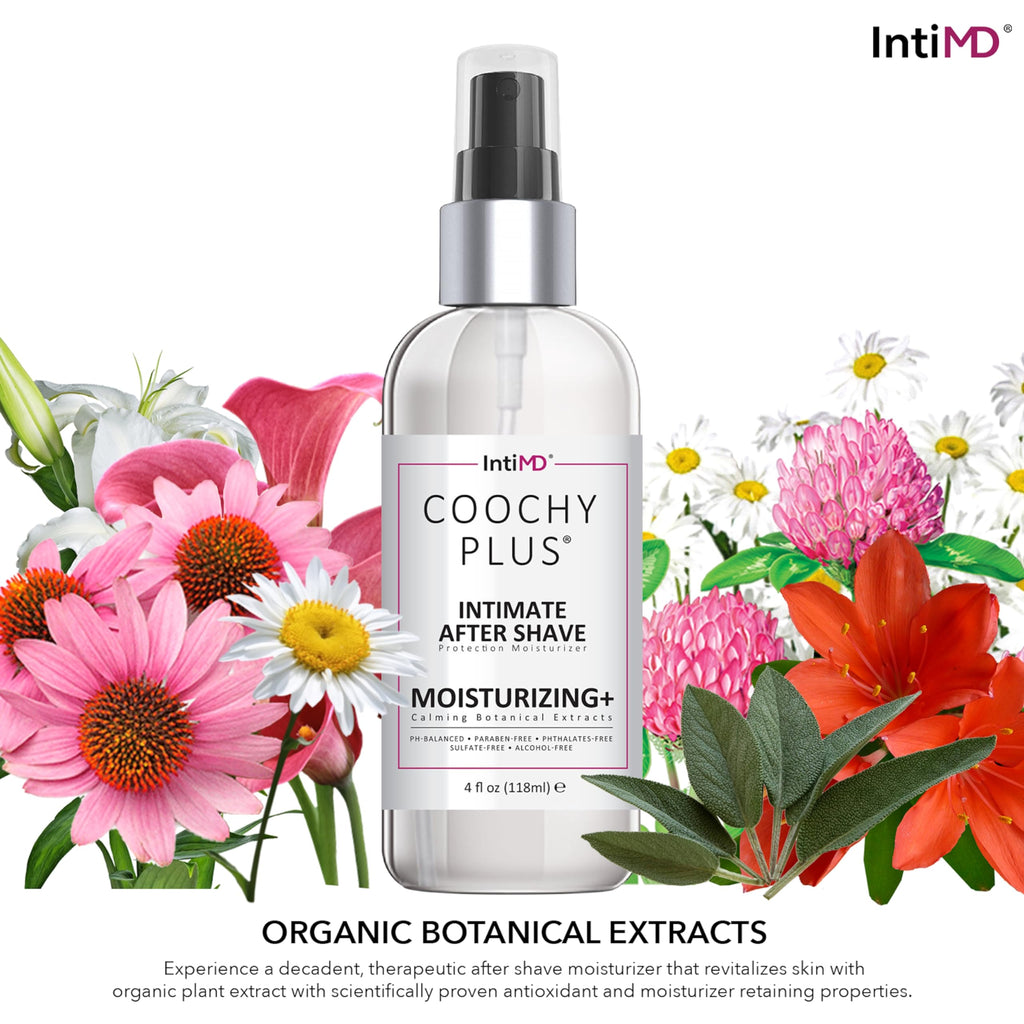 IntiMD Coochy Plus HydroLock 3-Step Shave Gift Set | Nouria Pre-Shave Elixir Oil, Coco Allure Shave Cream, After Shave Mist