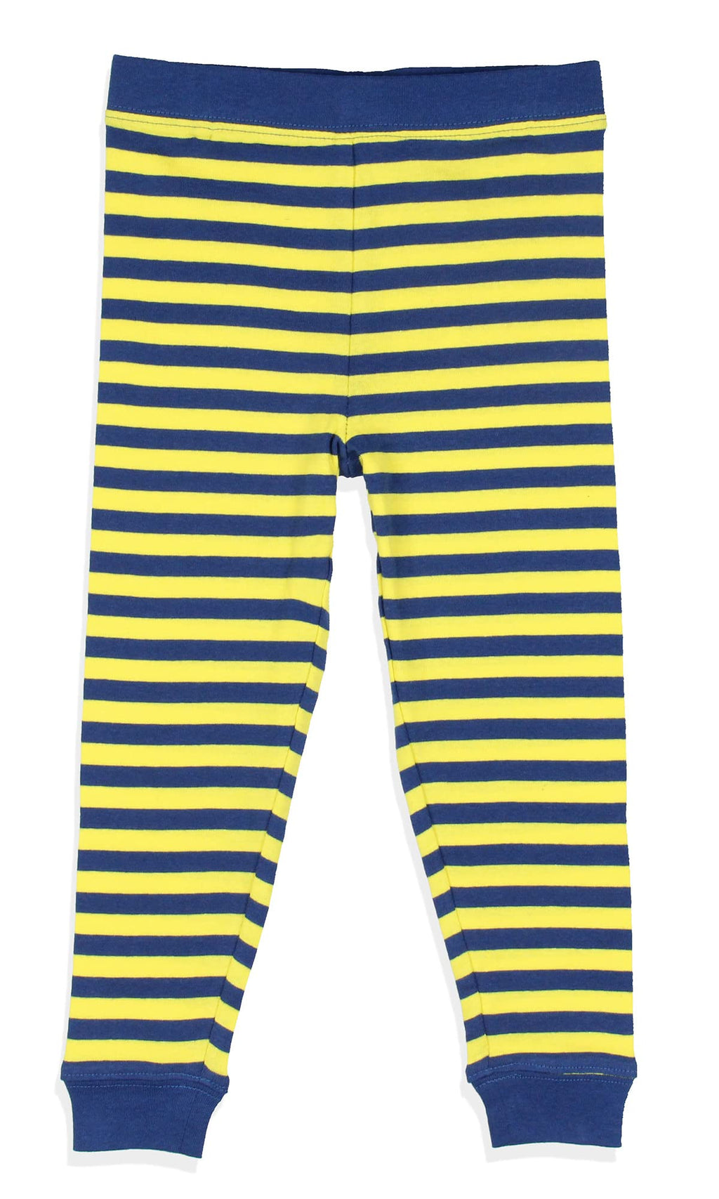 INTIMO Curious George Toddler Boys' Tight Fit Banana Stripe Sleep Pajama Set – Long Sleeves & Pants, Blue (5T)