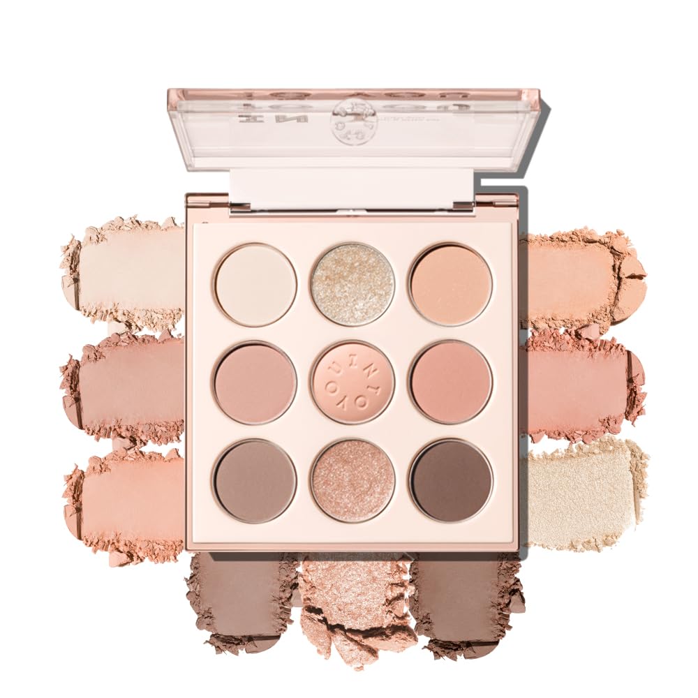 INTO YOU 9 Colors Eyeshadow Palette | Shimmer & Matte Shades, Long-Lasting, Smooth Formula