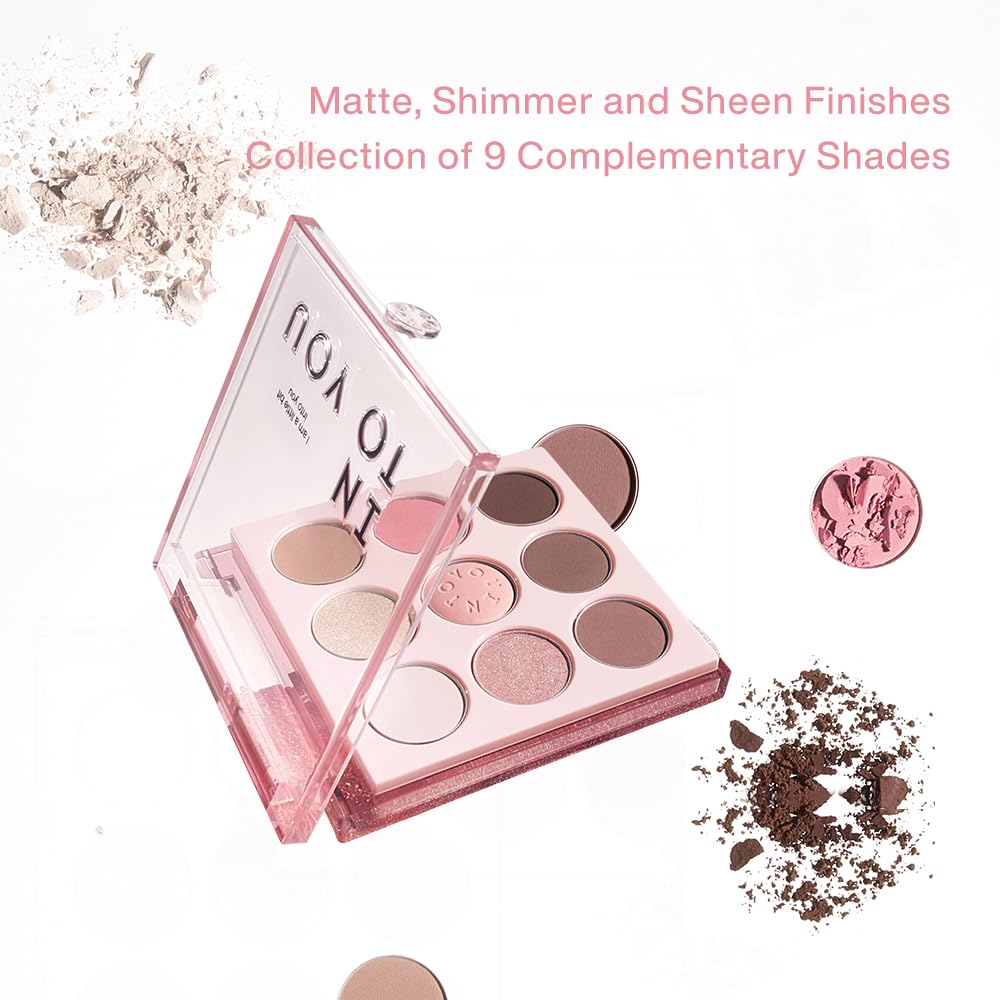 INTO YOU 9 Colors Eyeshadow Palette – Matte & Shimmer Finishes